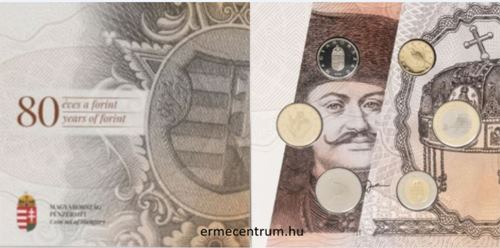 2026. évi 80 éves a forint forgalmi sor Proof 2026. évi 80 éves a forint forgalmi sor Proof