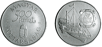 Régi dunai hajók - Árpád 1836 - ezüstérme