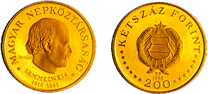 1968 SEMMELWEIS IGNÁC SZÜLETÉSÉNEK 150. ÉVFORDULÓJA - ARANYÉRME 1968 SEMMELWEIS IGNÁC SZÜLETÉSÉNEK 150. ÉVFORDULÓJA - ARANYÉRME