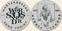 Weöres Sándor (1913-1989) - Ag (ezüstérme) Weöres Sándor (1913-1989) - Ag (ezüstérme)