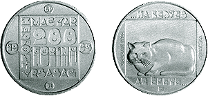 Természetvédelmi érmesor - macska - ezüstérme