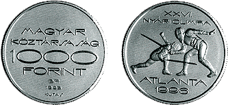 Nyári Olimpiai Játékok II. - Atlanta 1996 - ezüstérme Nyári Olimpiai Játékok II. - Atlanta 1996 - ezüstérme