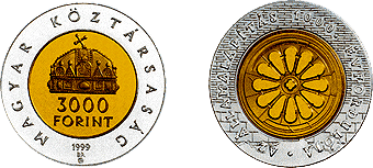 1999. Az államalapítás 1000. évfordulója - Ezüst/Aranyérme 1999. Az államalapítás 1000. évfordulója - Ezüst/Aranyérme