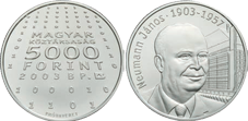 MARGITTAI NEUMANN JÁNOS SZÜLETÉSÉNEK 100. ÉVFORDULÓJA - EZÜSTÉRME MARGITTAI NEUMANN JÁNOS SZÜLETÉSÉNEK 100. ÉVFORDULÓJA - EZÜSTÉRME