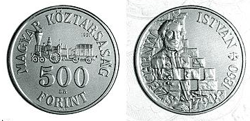 Széchenyi István születésének 200. évfordulója - ezüstérme Széchenyi István születésének 200. évfordulója - ezüstérme