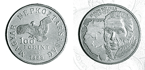 1983 SIMON BOLIVAR - SZINESFÉM ÉRME 1983 SIMON BOLIVAR - SZINESFÉM ÉRME
