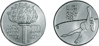 1986 1988. ÉVI TÉLI OLIMPIAI JÁTÉKOK - CALGARY - EZÜSTÉRME 1986 1988. ÉVI TÉLI OLIMPIAI JÁTÉKOK - CALGARY - EZÜSTÉRME