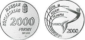 1999 2000. ÉVI NYÁRI OLIMPIAI JÁTÉKOK - SYDNEY - EZÜSTÉRME 1999 2000. ÉVI NYÁRI OLIMPIAI JÁTÉKOK - SYDNEY - EZÜSTÉRME