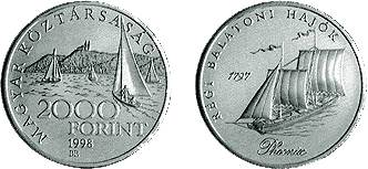 1998 RÉGI BALATONI HAJÓK - PHONEIX 1797 - EZÜSTÉRME 1998 RÉGI BALATONI HAJÓK - PHONEIX 1797 - EZÜSTÉRME
