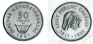 1961 LISZT FERENC - EZÜSTÉRME 1961 LISZT FERENC - EZÜSTÉRME