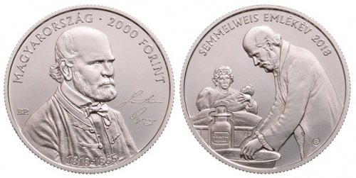 Semmelweis Ignác - CuNi színesfém érme Semmelweis Ignác - CuNi színesfém érme