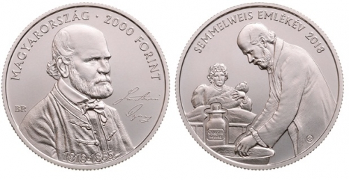 2018 Semmelweis Ignác színesfém érme 2018 Semmelweis Ignác színesfém érme
