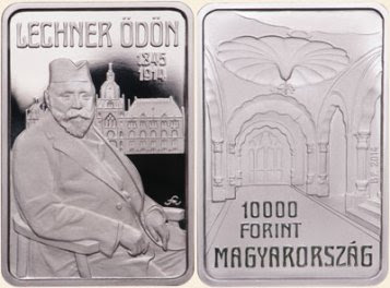 2014 LECHNER ÖDÖN (1845-1914) - Ag (ezüst érme) 2014 LECHNER ÖDÖN (1845-1914) - Ag (ezüst érme)