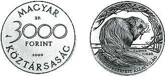 2000 VESZÉLYEZTETETT ÁLLATVILÁG - EURÓPAI HÓD - EZÜSTÉRME 2000 VESZÉLYEZTETETT ÁLLATVILÁG - EURÓPAI HÓD - EZÜSTÉRME