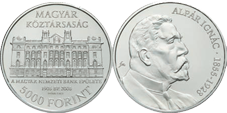 ALPÁR IGNÁC SZÜLETÉSÉNEK 150. ÉVFORDULÓJA - EZÜSTÉRME ALPÁR IGNÁC SZÜLETÉSÉNEK 150. ÉVFORDULÓJA - EZÜSTÉRME