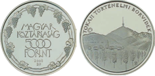 Tokaji történelmi borvidék ezüst érme Tokaji történelmi borvidék ezüst érme