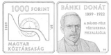 BÁNKI DONÁT (1859-1922) SZÜLETÉSÉNEK 150. ÉVFORDULÓJA - SZINESFÉM ÉRME