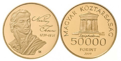 2009 KAZINCZY FERENC SZÜLETÉSÉNEK 250. ÉVFORDULÓJA - ARANYÉRME 2009 KAZINCZY FERENC SZÜLETÉSÉNEK 250. ÉVFORDULÓJA - ARANYÉRME